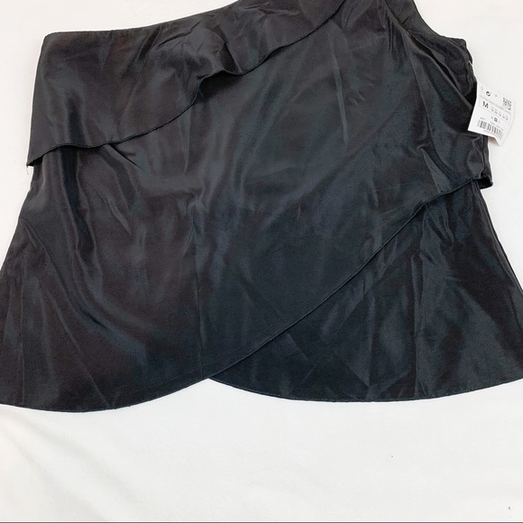 Zara black one shoulder ruffle top - Picture 3 of 8